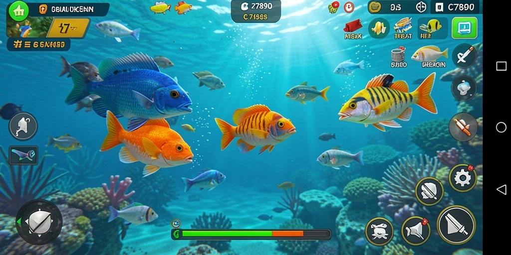 Gameplay seru C7890 dengan grafis menawan dan tantangan menembak ikan.