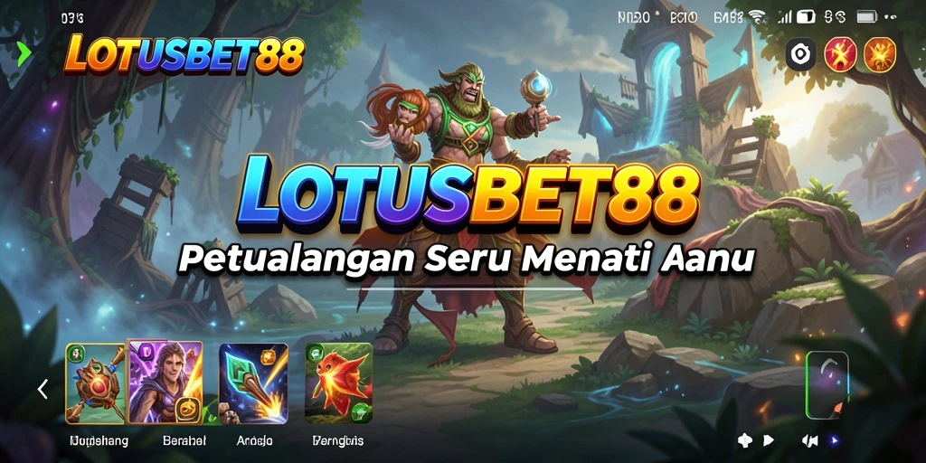 Screenshot gameplay LOTUSBET88 menampilkan aksi petualangan yang mendebarkan.