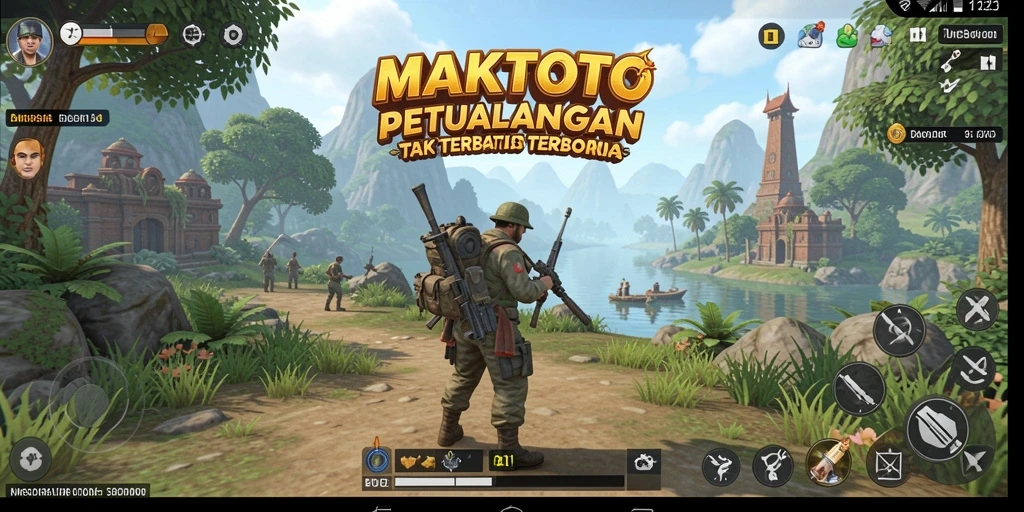 Tampilan gameplay MAKTOTO yang menakjubkan dalam dunia terbuka.