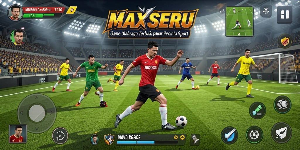 Tampak dinamis dari gameplay olahraga di MAXSERU.